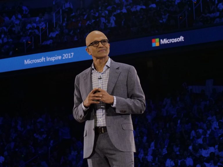 Satya Nadella, chief executive officer, at Microsoft Inspire