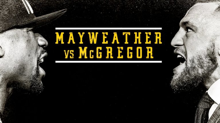 Promo graphic for the Mayweather vs McGregor match