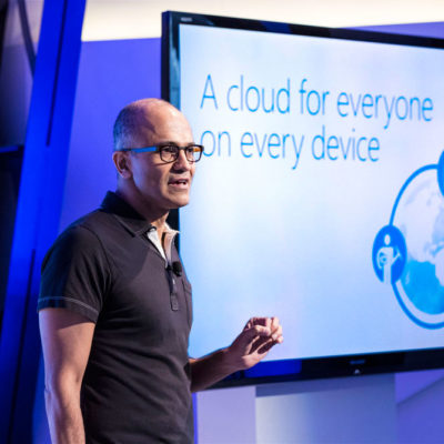 satya nadella presents a cloud for every device