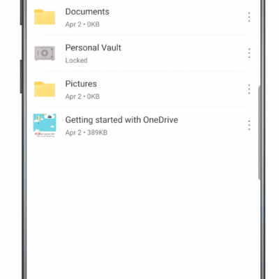 OneDrive Mobile Personal Vault