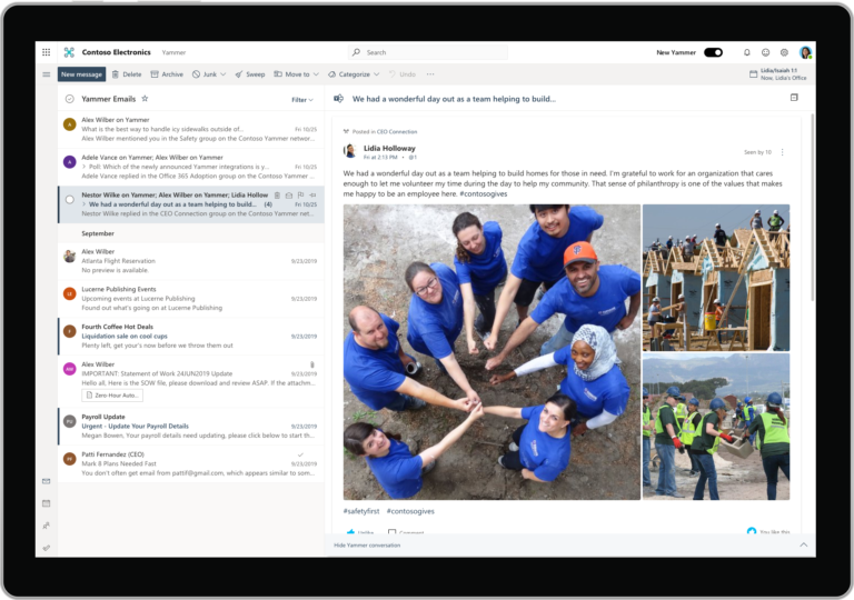 Yammer in Outlook