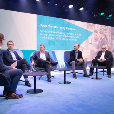 Open Manufacturing Platform members BMW Group, Bosch, Microsoft and ZF Friedrichshafen AG at Bosch Connected World