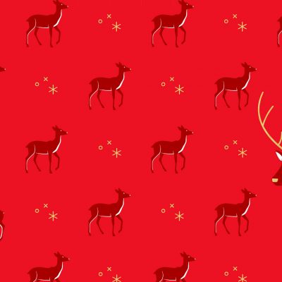 Microsoft Teams virtual background: red deer pattern