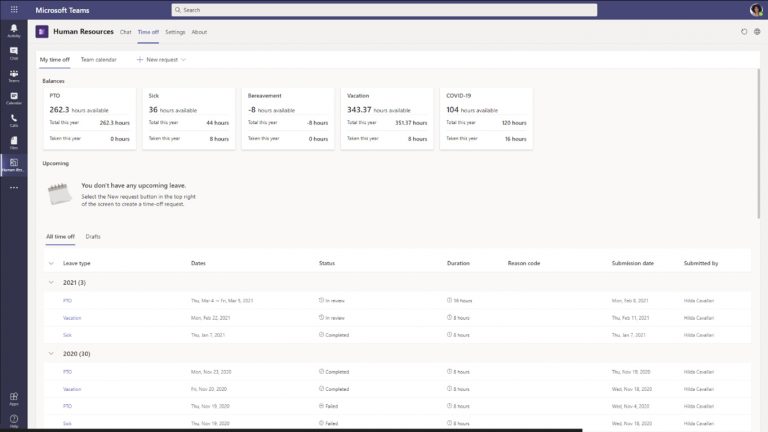 Dynamics 365 and Teams Integration user interface