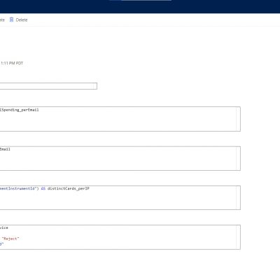 Dynamics 365 Fraud Protection: Velocity Definition