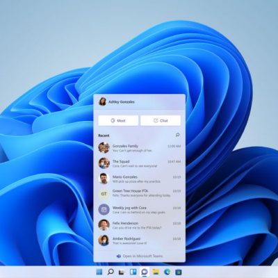 Windows 11 Teams Integration Screen