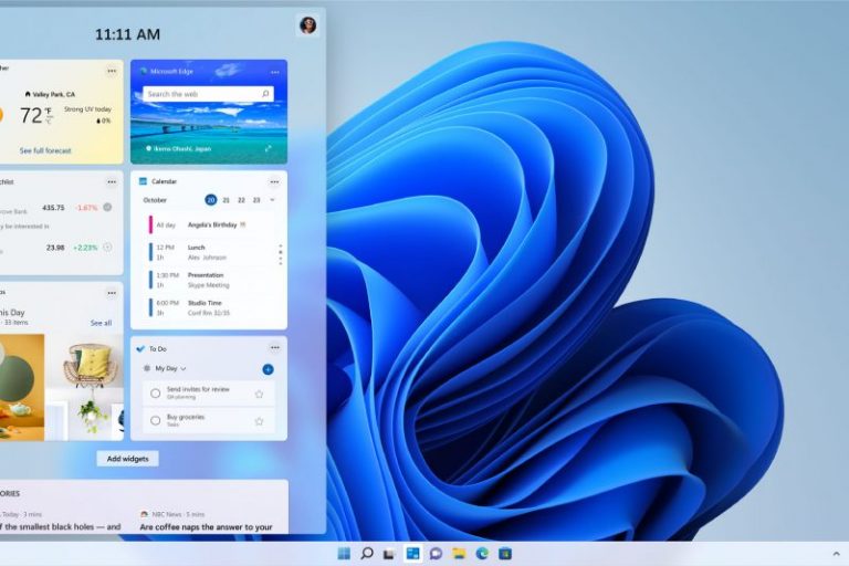 Windows 11 Widgets Screen