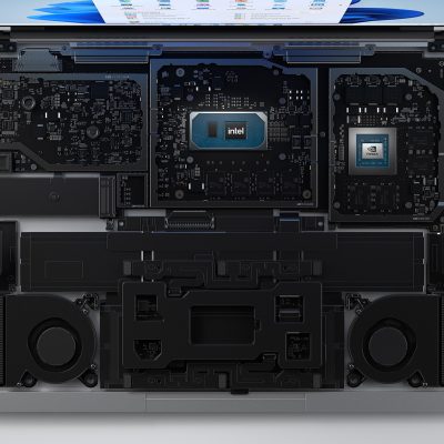 Internal view of a Surface laptop