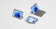 Three Surface Pro 8 devices