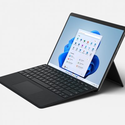 A black Surface Pro 8