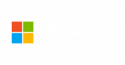 Microsoft logo white text