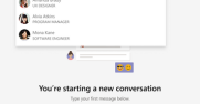 Recommended people when creating a new message in Microsoft Teams