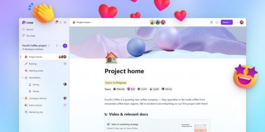 Project home page in Microsoft Loop