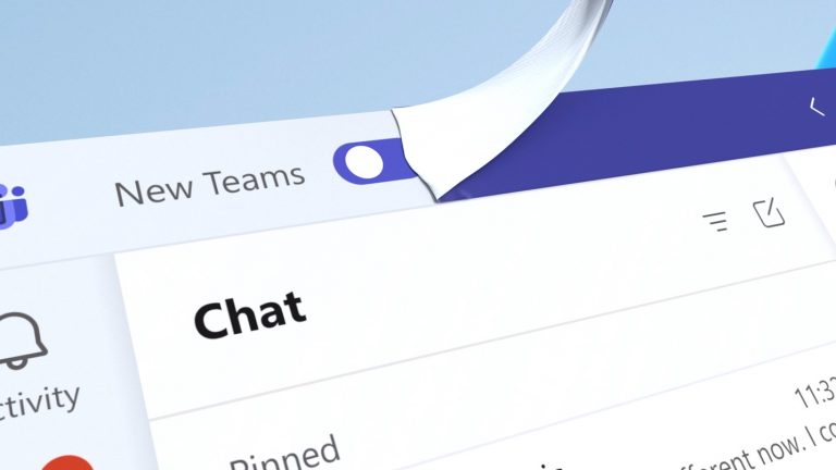 An image shows the top of a Teams chat