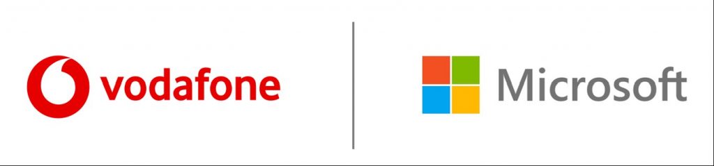 Vodafone and Microsoft logos
