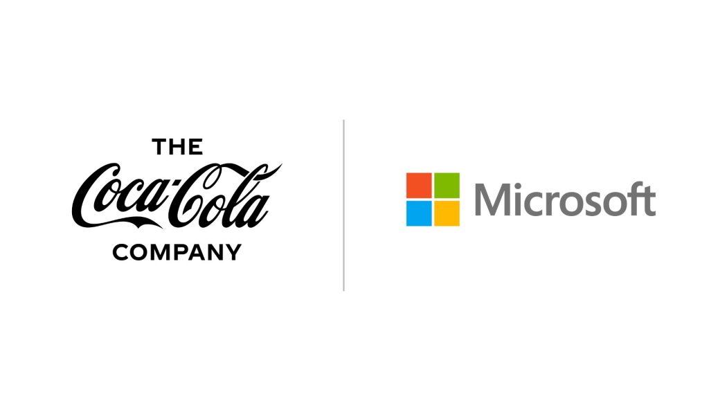 Coca-Cola Company and Microsoft logos