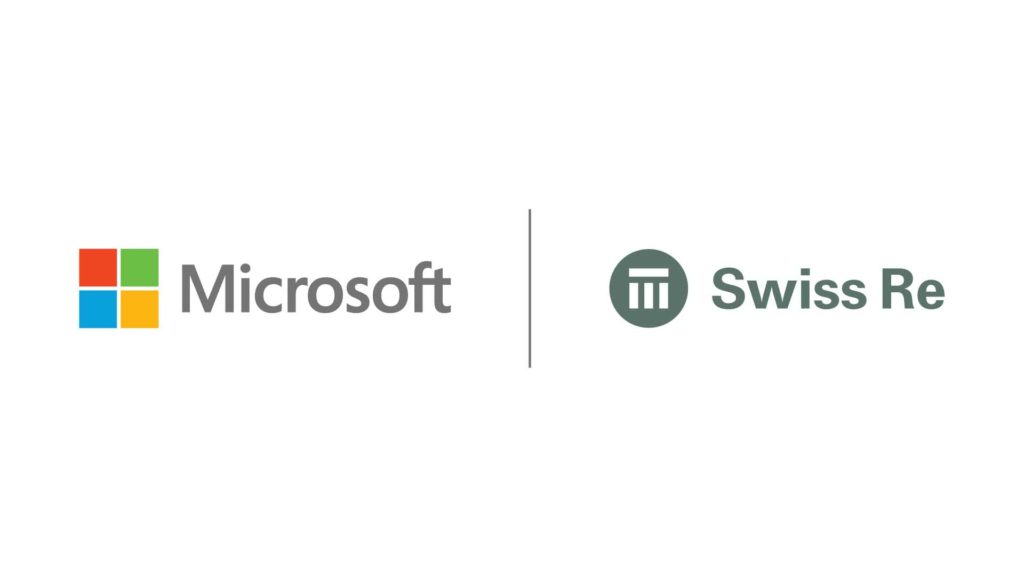 Logos for Microsoft and Swiss Re