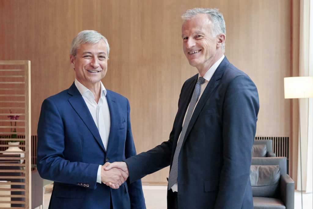 Jean-Philippe Courtois, EVP and president, Microsoft Global Sales, Marketing & Operations and Christof Mascher, COO and member of the Board of Management of Allianz SE