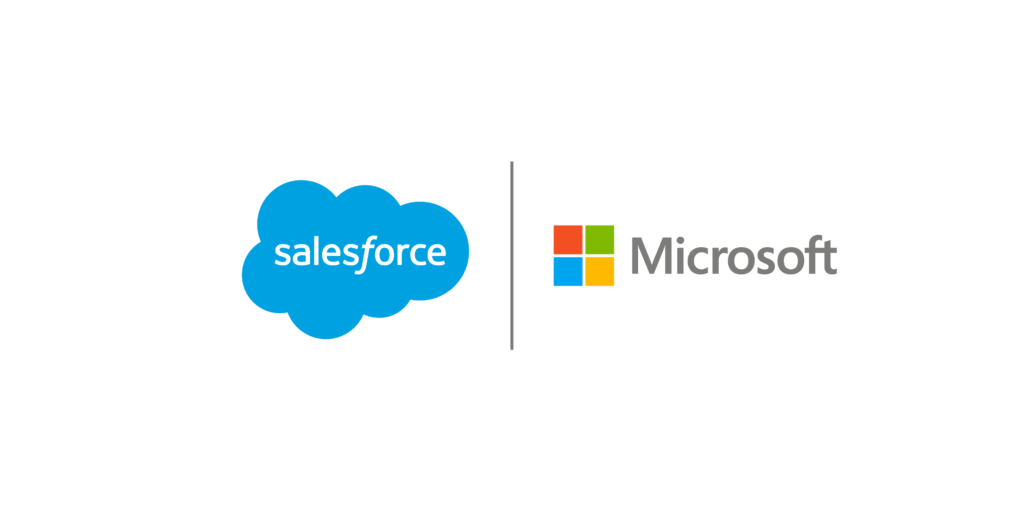 Salesforce and Microsoft logos