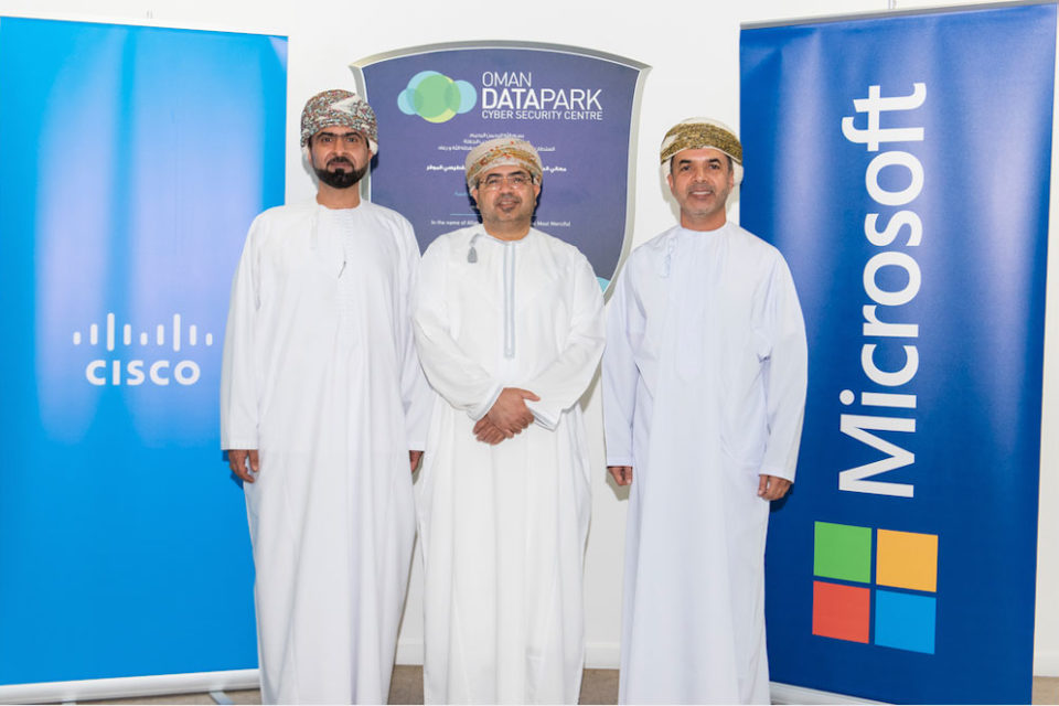 Spokespersons from Microsoft, ODP and CISCO gather for group photo