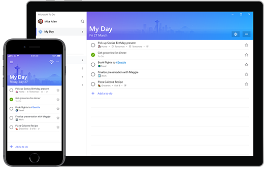 Microsoft To-Do's My Day list on iPhone and Surface