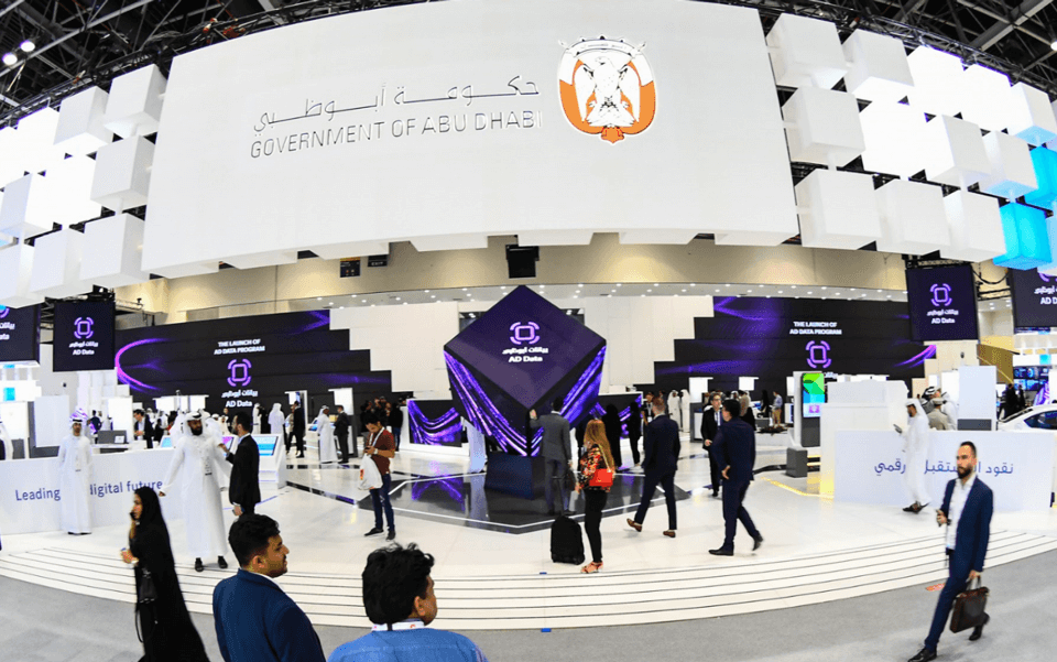 Booth of the Abu Dhabi Digital Authority at the GITEX technology Week 2019