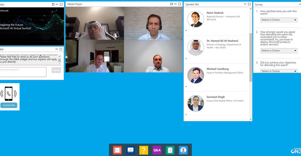 Images of a virtual conference