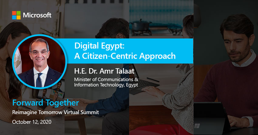 • Picture of virtual event summit attended by Dr. Amr Talaat, Minister of Communications & Information Technology