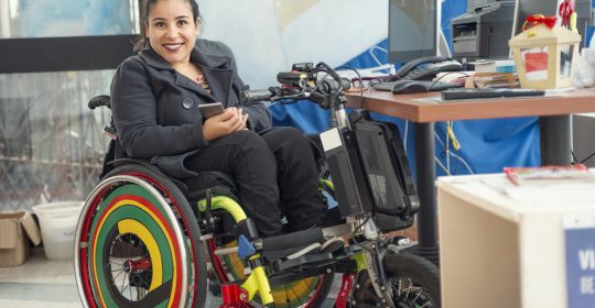 woman in wheelchair bound