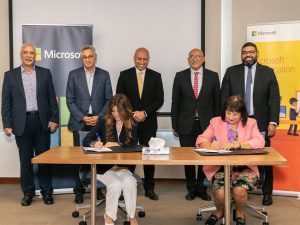 Mirna Arif, Country Manager, Microsoft Egypt and Chairman of the National Academy of Sciences and Skills (NASS) Board of Directors, Dr. Laila Iskandar