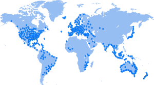 Map1 - Global distribution of terrestrial radars (Source: WMO)