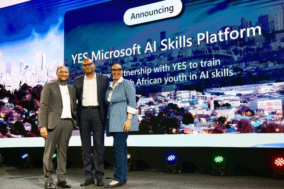 Executives from Microsoft and YES on stage at AI Era event