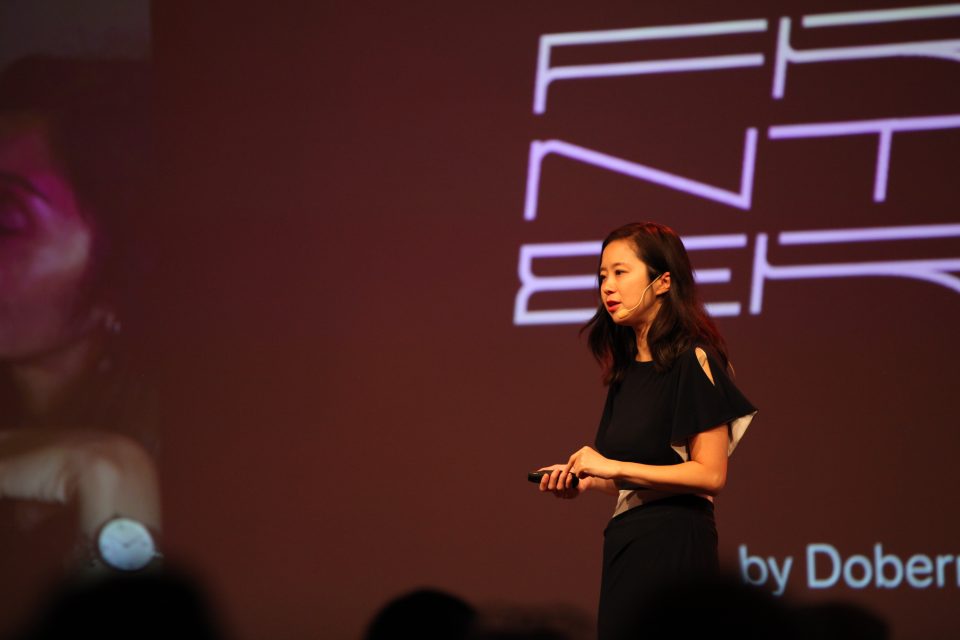 Haiyan Zhang på Frontiers konferesen i Stockholm i augusti 2018