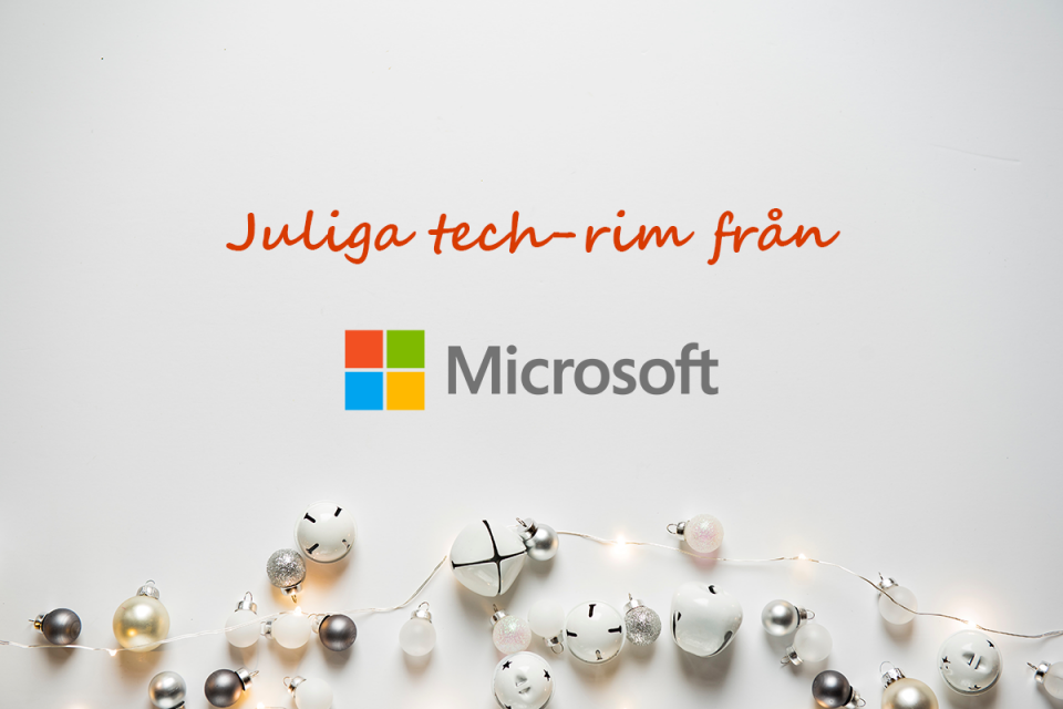 Bild med julhälsning från Microsoft