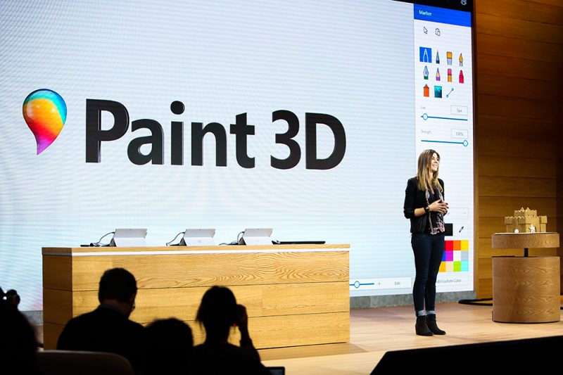 Megan Saunders unveils 3D in Windows 10 at Microsoft’s October event.