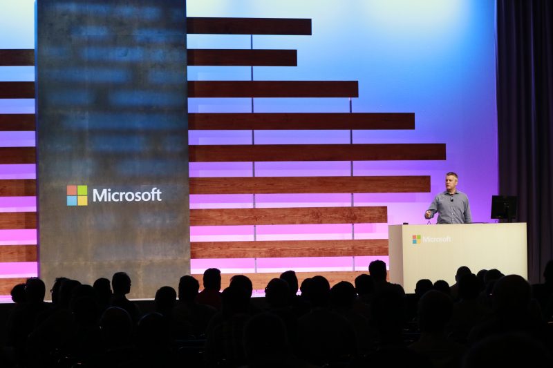 Rob Lefferts, Microsoft partner director of program management, at Microsoft Envision 2017.