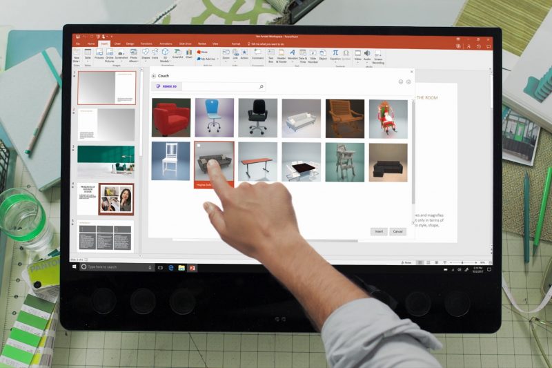 The Windows 10 Fall Creators Update brings 3D objects to Office files, including PowerPoint presentations and Word documents, to dramatically improve storytelling and comprehension.