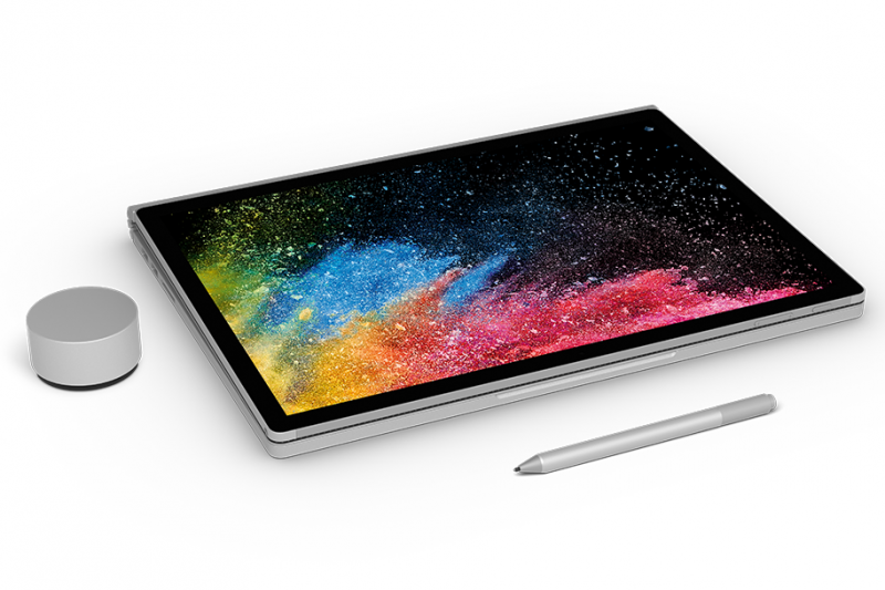 Surface Book 2 15-inch in Studio Mode.