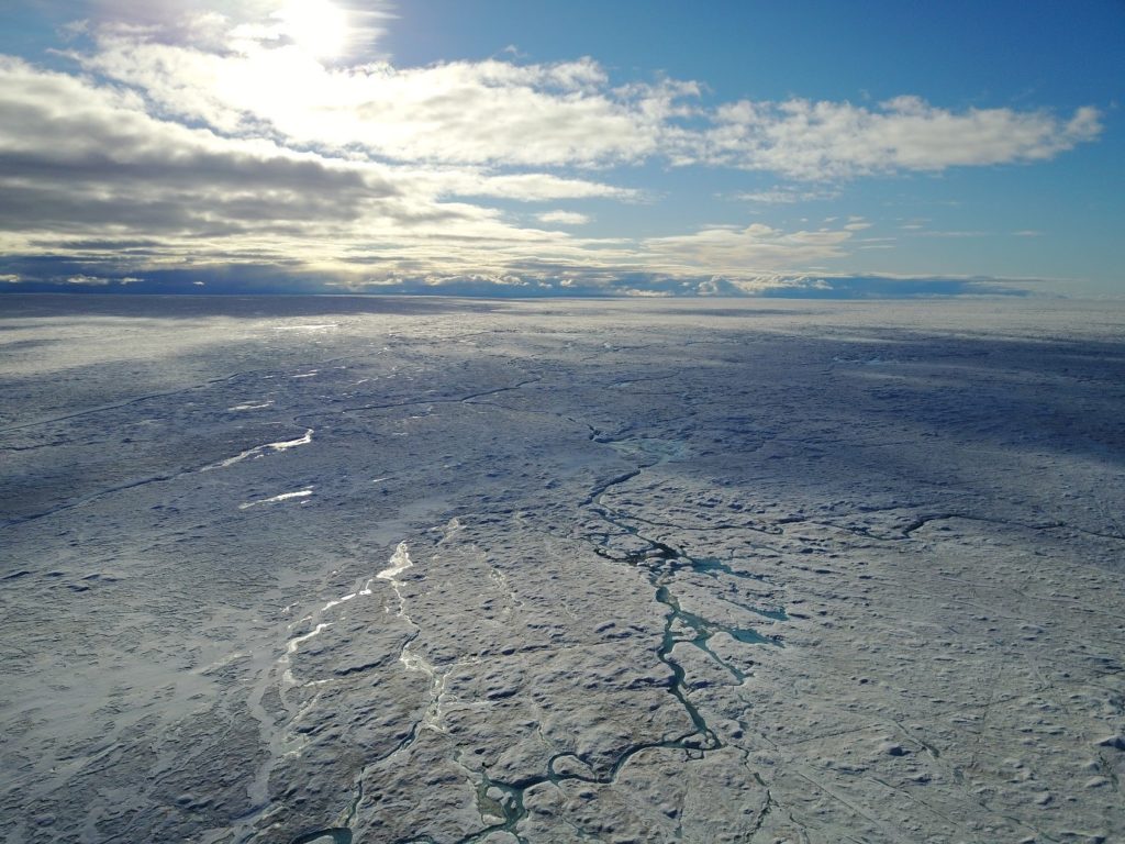 Drone view of Arctic ice sheet