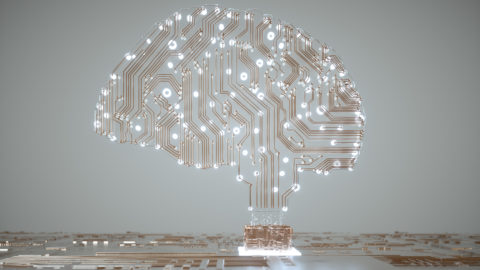 digital human brain sculpture