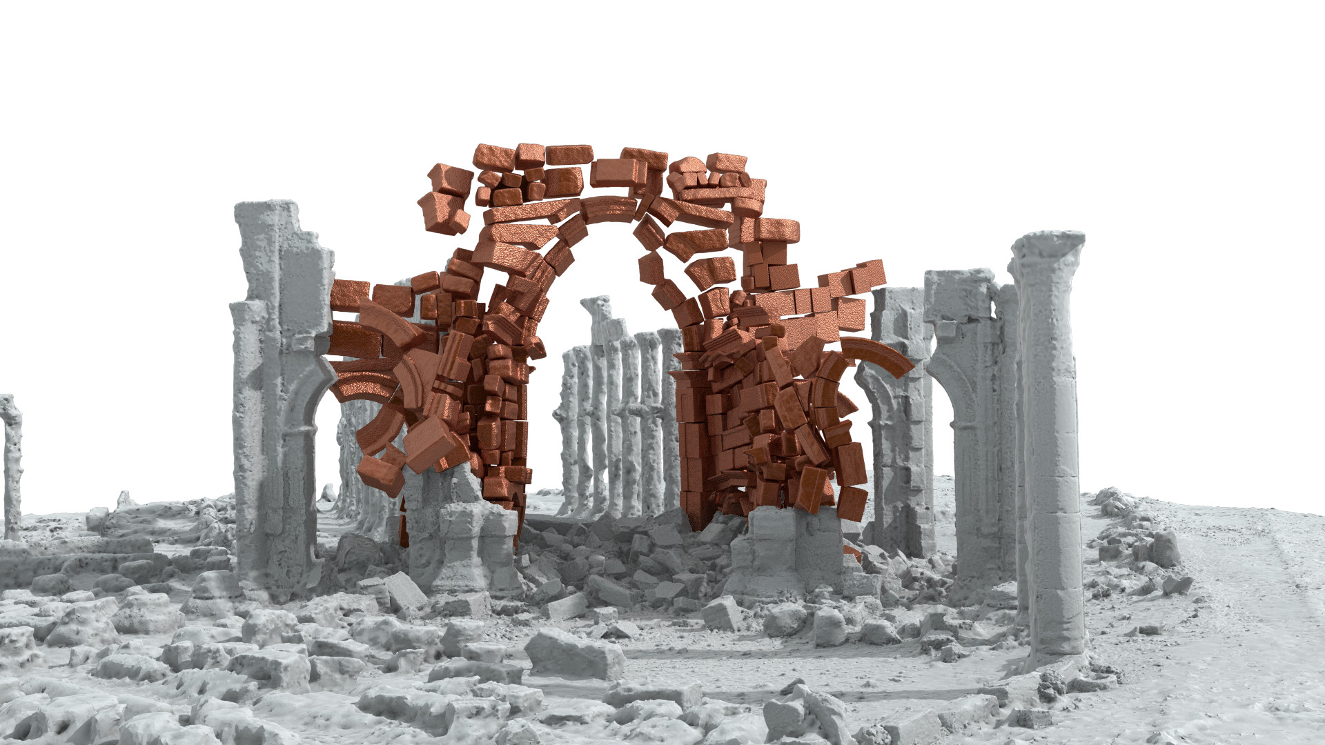 3D model of historic monumental arches