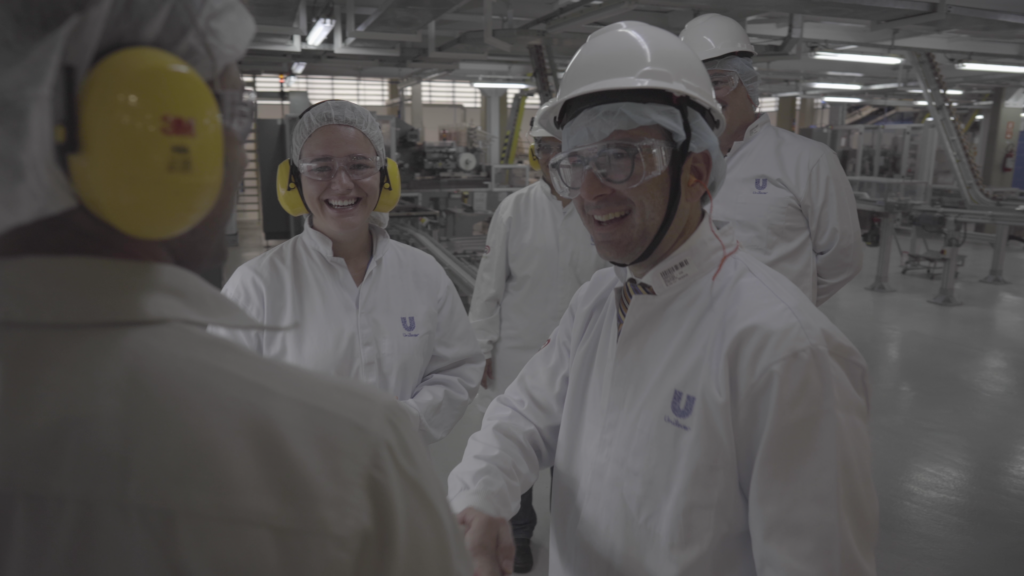 Microsoft's Judson Althoff at a Unilever factory