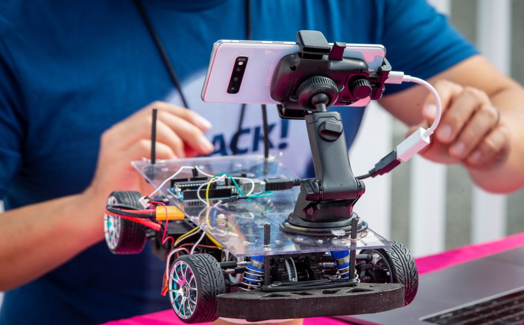T-Mobile's T-Racer machine learning-powered remote-controlled car.