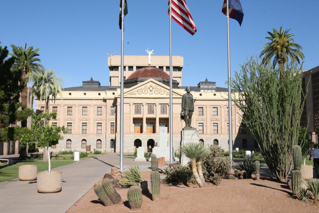 The Arizona state capitol building.