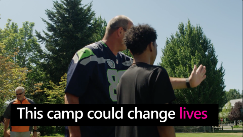 Punt, pass, code: NFL alums and Microsoft employees team up on a sports-and-tech camp