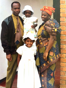 Akosua Boadi-Agyemang and her family