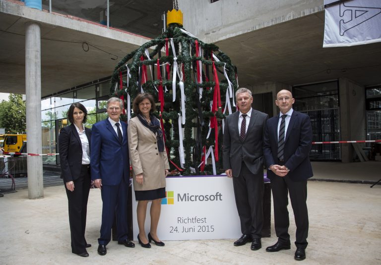 Richtfest der neuen Microsoft Deutschland Zentrale im Juni 2015