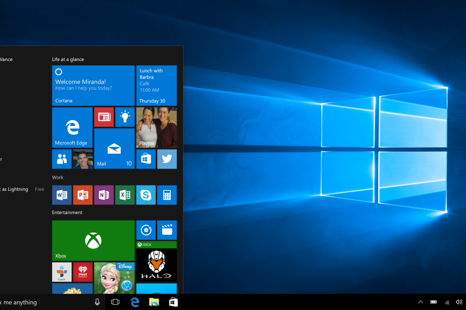 Windows 10 Startscreen
