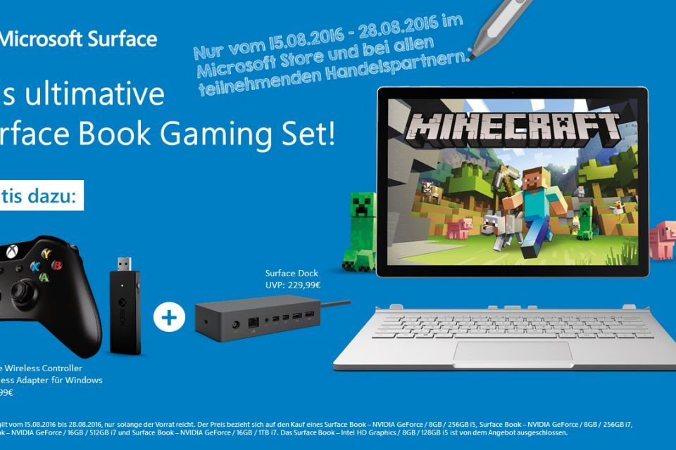 Surface Book Bundle zur Gamescom