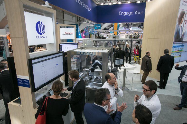 Hannover Messe 2017: Microsoft Stand (Comau)